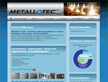 Tablet Screenshot of metallotec.de
